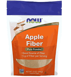 Fibra De Maçã em pó, (Apple Fiber, Pure Powder), 340G, Now