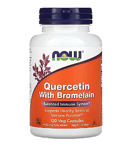 Quercetina com Bromelaína, 120 Cápsulas, Now