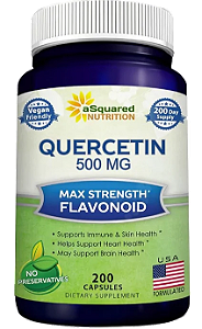 Quercetina Dihidratada 500mg, 200 Cápsulas, aSquared Nutrition