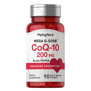 CoQ10 200mg 90 Gels de Rápida Absorção - Piping Rock