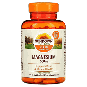 Magnésio 500mg, 180 Cápsulas, Sundown