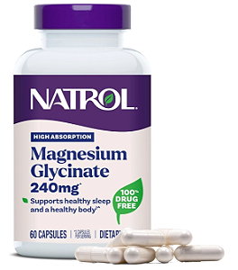 Magnésio Glycinate 240mg, 60 Cápsulas, Natrol