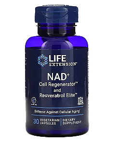 NAD + e Resveratrol Elite, 30 Cápsulas, Life Extension