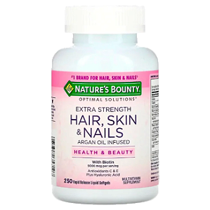 Hair, Skin & Nails (cabelo, pele e unhas), 250 Cápsulas, Nature's Bounty