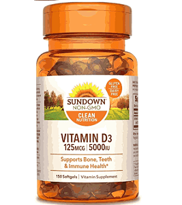 Vitamina D3 5000 IU, 150 cápsula, Sundown