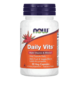 Multivitamínico e Minerais, Daily Vits, 30 Cápsulas, Now
