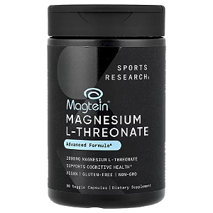 Magtein Magnésio L-Treonato 2000mg, Cápsulas, 90 Sports Research