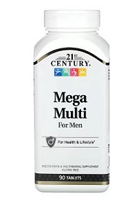 21st Century Mega Multi para Homens: Multivitamínico e Multimineral 90 comprimidos