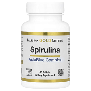 Complexo Spirulina AstaBlue, 60 Tablets, California Gold