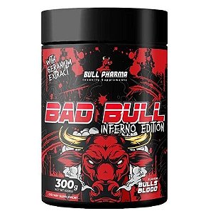 Pré Treino Bad Bull Inferno Edition, 300g Sabor Bulls Blood, Bull Pharma