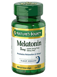 Melatonina, 5mg, 90 cápsulas, Natures Bounty