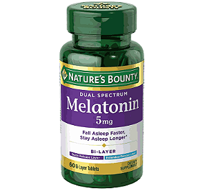 Melatonina Liberação rápida, 5mg, 60 cápsulas, Natures Bounty