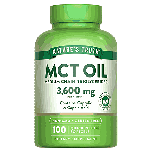 Óleo MCT, 3600mg, 100 Softgels, Nature’s Truth