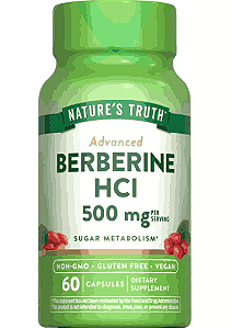 Berberina HCI 500mg, 60 Cápsulas, Nature's Truth