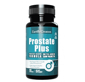 Prostate Plus com Saw Palmetto 500mg, 60 Cápsulas, Earth's Creation