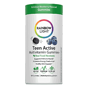 Multivitamínico Teen Com vitaminas A, C e D, 120 Gomas, Rainbow Light