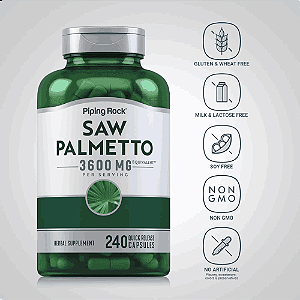 Saw Palmetto, 3600mg, 240 Cápsulas, PipingRock