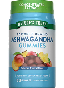 Ashwagandha 500mg, 60 gomas, Nature's Truth