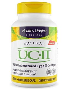 UC-II 40mg, Colágeno Tipo 2, 60 Cápsulas, Healthy Origins