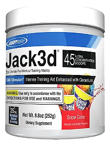 Pré-treino Jack3d, 250g Sabor Snow Cone, Hi-Tech Pharma