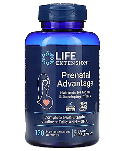 Prenatal Advantage, 120 cápsulas moles fáceis de engolir, Life Extension