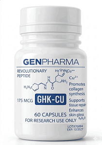 GHK-CU 175mcg, Tecnologia Avançada em Regeneração Celular, 60 Cápsulas, Gen Pharma