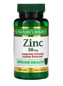 Zinco, 50mg, 100 capsulas, Nature's Bounty