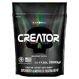 Creator - Creatina Monohidratada - Refil 500g - Black Skull