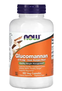 Glucomannan 575mg, 180 Cápsulas, Now