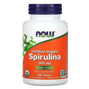 Spirulina, 500mg, 200 Tablets, Now