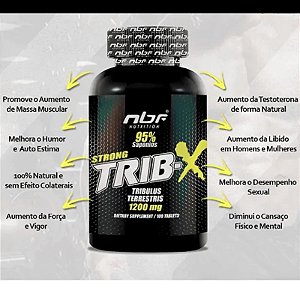 Strong Trib-X Tribulus Terrestris 1200mg 95% Saponins 100 Tablets - NBF Nutrition