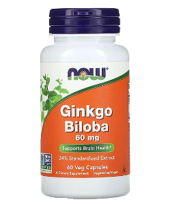 Ginkgo Biloba 60mg, 60 Cápsulas, Now