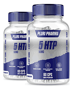 PLURIPHARMA 5 HTP 50mg 60 CAPSULAS - Alivio da ansiedade, melhora sono, humor, emagrece