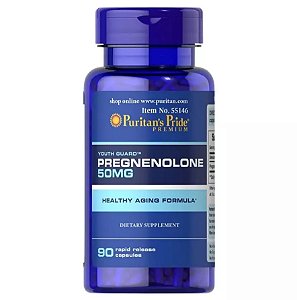Pregnenolone (Pregnenolona), 50mg, 90 cápsulas, Puritans Pride