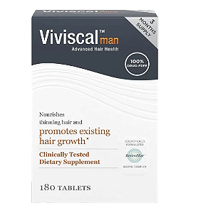 Crescimento capilar Masculino Com colágeno, 180 Tablets, Viviscal