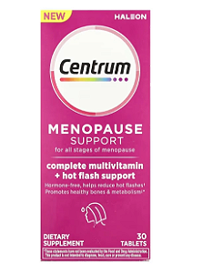 Centrum, Menopause Support para todos os Estágios da Menopausa, 30 Comprimidos