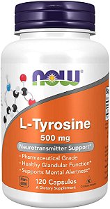 L-Tyrosine 500mg (120 cápsulas) - Now Foods