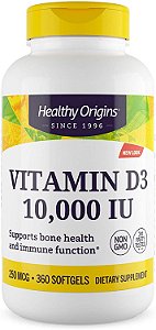 Vitamina D3 10000ui 360 Softgels - Healthy Origins