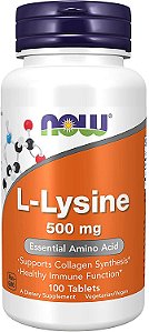 L-Lysine 500mg (100 cápsulas) - Now Foods