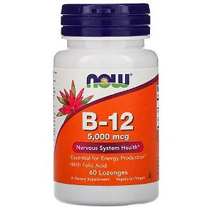 Vitamina B-12 + Ácido Fólico (60 comprimidos) - Now Foods