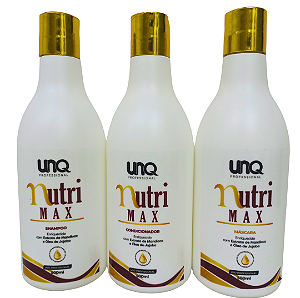 Kit UNQ Nutri Max – Shampoo 500ml + Condicionador 500ml + Máscara 500ml