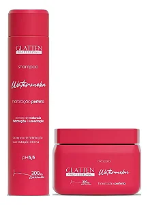 Shampoo e Máscara 300ml - Melancia (Watermelon) Glatten