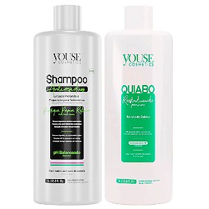 Youse Shampoo Antirresíduos + Progressiva Quiabo 2x1L