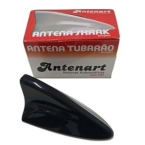 Antena Decorativa Receptiva de Teto Tubarão Preta Antenart