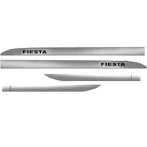 Kit Friso Lateral GPI Fiesta 2002 a 2012 Rocam Prata Riviera Slim