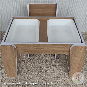Mesa Sensorial com 1 cadeira (acompanha 2 bandejas) PROMOCIONAL