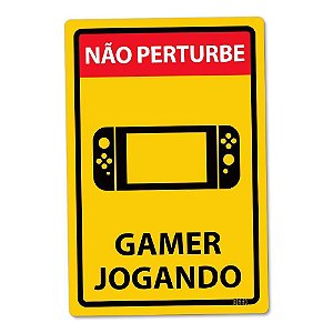 Placa Decorativa A3 Engraçada Jogos Não Deixam Pessoas Violentas O