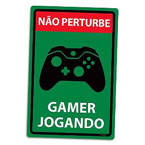 Placa Decorativa 24x16 - GAMER JOGANDO X