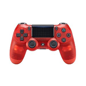 Controle Ps4 Crystal Red Seminovo