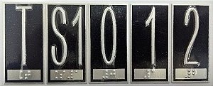 4 Placas Braille Elevador Aluminio - Andar